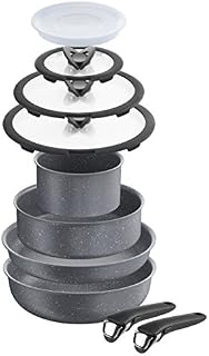 Lagostina cooking pot, Ingenio induction, Stainless Steel, Effetto Pietra, 10 pezzi