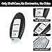 X AUTOHAUX Key Shell Case Keyless Entry Remote Key Fob Replacement Case for Nissan 370Z 2010-2019 for Nissan Murano 2009-2014 3 Buttons KR55WK48903 KR55WK49622