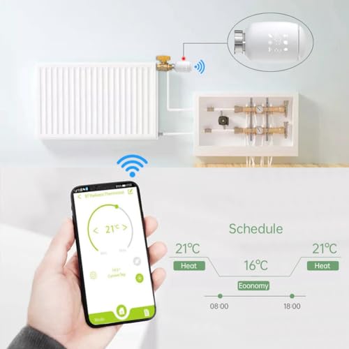 Valve de radiateur thermostatique programmable Tuya Smart ZigBee - 7