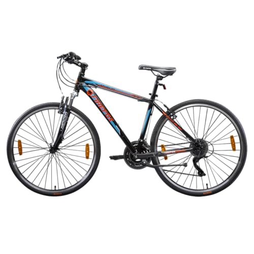 Image of FIREFOX Athelio 700C 21 Speed Bicycle for Mens | Front Suspension | Alloy Frame | Alloy V Brake | 98% Assembled Cycle | Color - Black