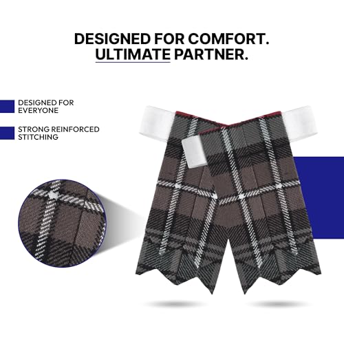 Image of Scottish Tartan Kilt Flashes with Elastic Adjusters