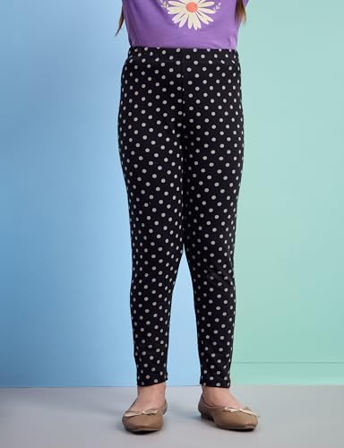 Image of Amazon Brand - Symbol Girl's Cotton Jersey Stretchable Leggings | Ankle Length | Aged 2-14 Years