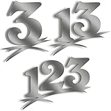 Hausnummer Edelstahl gebürstet Sonderanfertigung in groß (2-stellig / 20cm Ziffernhöhe) 20cm 30cm - auch mit Buchstabe-n erhältlich - Original ALEZZIO DESIGN - Rostfrei - Sonderanfertigung-en nach Maß