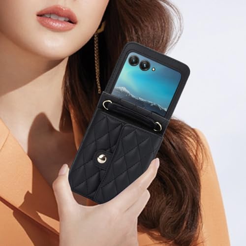 Étui en cuir de luxe vert Motorola Razr 2025 style portefeuille