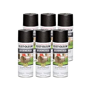 Rust-Oleum 7215830, Hammered Black, 12 oz, Pack of 6