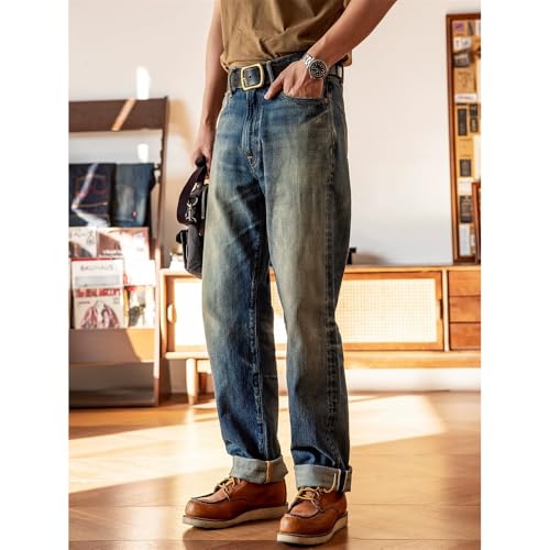 Red Tornado Dark Wash American Retro Selvedge Denim Jeans3