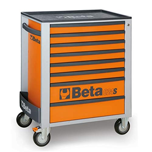 Peso: 61 kilogrammi BETA, C24S/8-O Cassettiera per Attrezzi Portatile con 8 Cassetti - Arancione