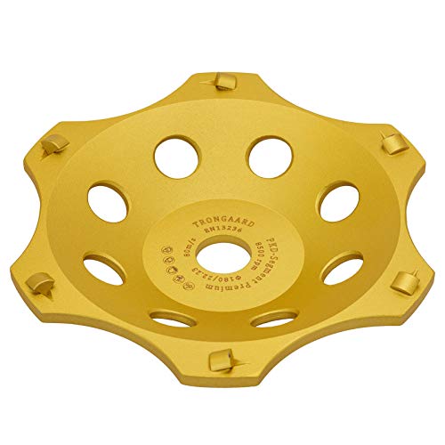 Produktbild von TRONGAARD PREMIUM Diamant-Schleifteller 180 Mm, 22,23 Mm Bohrung, 30 Mm Höhe, L-Segment – Für Beton, Stein, Estrich & Mehr