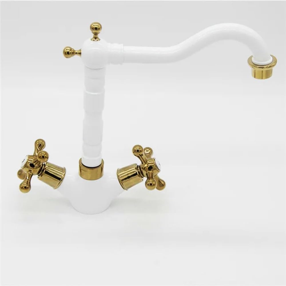 Robinet de cuisine grand bec pour grand évier double manette 7306W