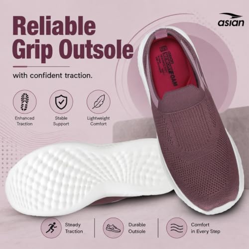 Image of ASIAN Breeze-02 Women Walking Shoes | Lightweight, EVA Sole Grip with Soft Memory Foam Comfort for Daily Walking