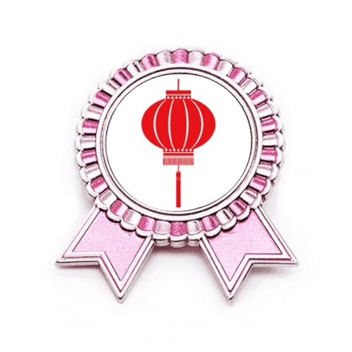 Broche rouge motif chinois rose idée cadeau d'anniversaire original
