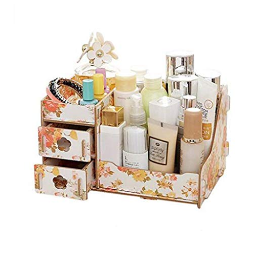 Preisvergleich Produktbild NYDZ Cosmetic Organizer Makeup Aufbewahrungsbox Mit Schubladen Für Badezimmer / Schlafzimmer Desktop Holzbürstenhalter Fall, 11 X 7,1 X 6,3 Zoll (Color : #1)
