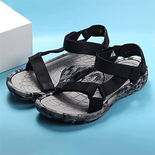 Camouflage Sandals Detachable Outdoor Beach Sandals Woven Strap Sports Men's Beach Shoes(D,39 Code)3