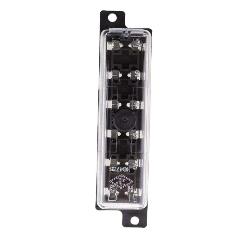 Panel de caja de fusibles de bloque portafusibles mediano de 6 vías Compatible con coche barco automotriz