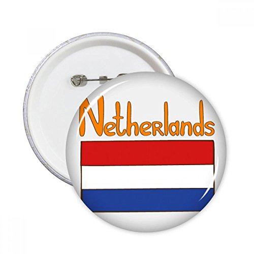 Pin's bouton drapeau des Pays-Bas rond XXL accessoire vêtement