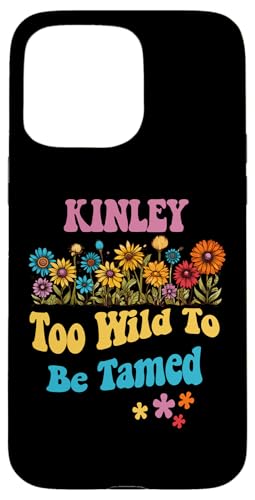 KINLEY Name Cute Retro Girls Wildflower KINLEY Name スマホケース iPhone 15 Pro Max 用