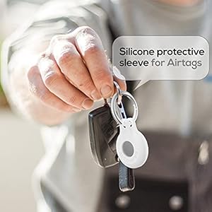 Air tag keychain 4 pack soft silicone air tag holder compatible with apple air tags protective air tag case cover for key ring backpack anti lost gps trackers item finder air tag accessories   cucciolini doodles