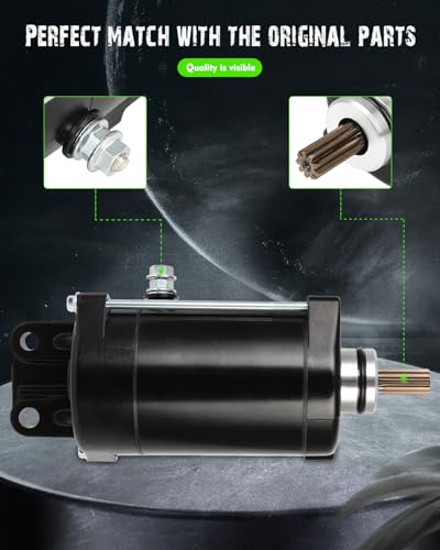 Image of SCITOO Starter Motor 18433N for Yamaha FAT1100212 2008-2010 for Yamaha FX1000 2002-2004 for Yamaha FX1100A 2004-2008 for Yamaha SXT1100AR230 2004-2009 12V CCW 9-Tooth PMDD