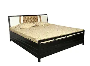 A1 Star Furniture Metal Bed with Hydraulic Storage Interio King Size Bed Texture Finish - Colour Black Colour Type: Powder Coated.|HDFKBMN111|