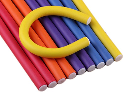 Kentop Lot de 30 bigoudis en mousse souple et flexible Twist-Flex