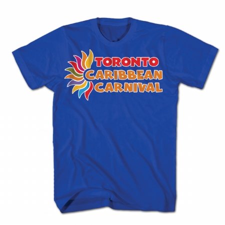 TCC-95046L Toronto Caribbean Carnival Adult T, Blue, Horizontal Logo L