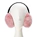 ZLYC Womens Girls Winter Fashion Adjustable Faux Fur EarMuffs Ear Warmers, Pink