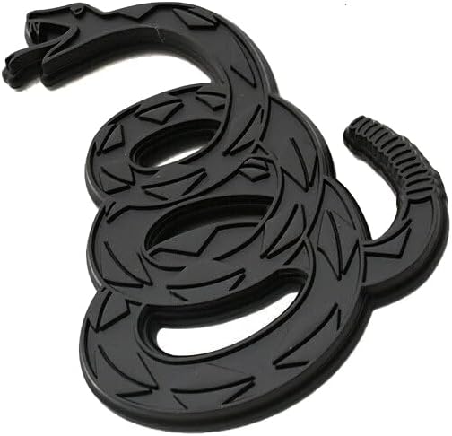 1Pc Dont Tread on Me Metal Car Sticker Gadsden Flag Auto Emblem 3D Snake Decal for Automotive Truck Motorcycle (Matte Black) - Image 2