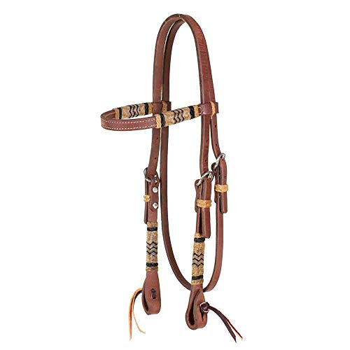 Teskey's Browband Headstall With Rawhide Accents (Heavy Oil) #TOP5