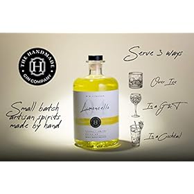 Limoncello Handmade Gin Liqueur 70cl – Refreshing Premium Craft Citrus Gin – 20% ABV
