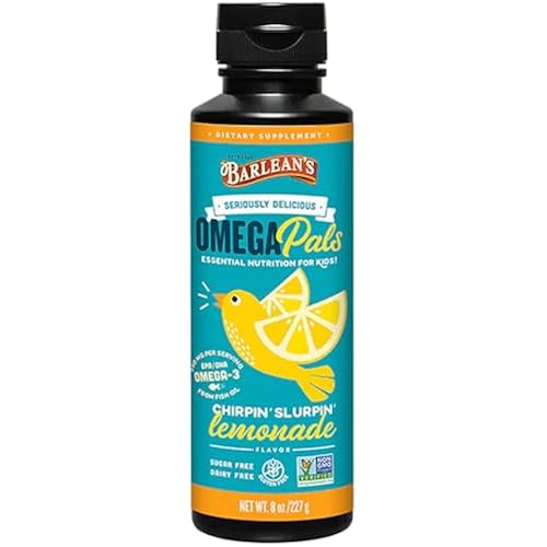 Barlean's Lemonade Omega Pals Kids Omega-3 Fish Oil, 540mg EPA & DHA, 8oz