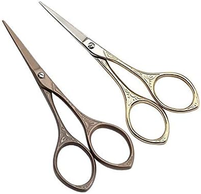 Kitchen Scissors,Kitchen Shears Stainless Steel Classic Vintage Sharp Home Kitchen Office Supplies Manual DIY Tools(Golden)