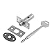 uxcell Fire Door Metal Hidden Manager Tubewell Mortise Lock Silver Tone w Key
