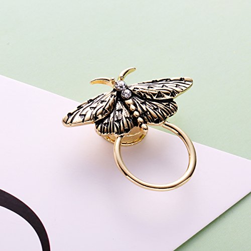 Image of NOUMANDA Retro Crystal Moth Magnetic Eyeglass Pin Brooch Glasses Spectacles Sunglasses Clip Holder