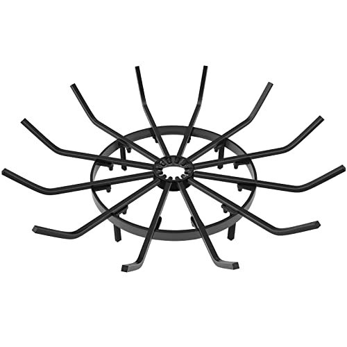 Guiseapue 61 cm Feuerstelle Rost, Kaminrost Feuerstelle Zubehör, robustes massives Stahl, Schmiedeeisen für den Außenbereich, Brennholz, Brennholz, Innenbereich, Schornstein, Herd, Holzscheite Cover