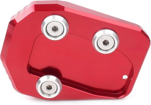 Extension béquille moto Yamaha MT09 2014 - Support alu CNC rouge
