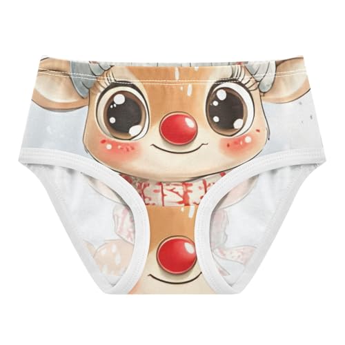 Girls Underwear Toddlers 2t Cotton Panties Little Girl Artistic Briefs Kids Undies Cute Reindeer Winter