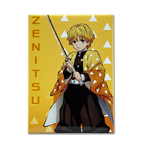 Imán decorativo Zenitsu Agatsuma Demon Slayer redondo miniatura 1