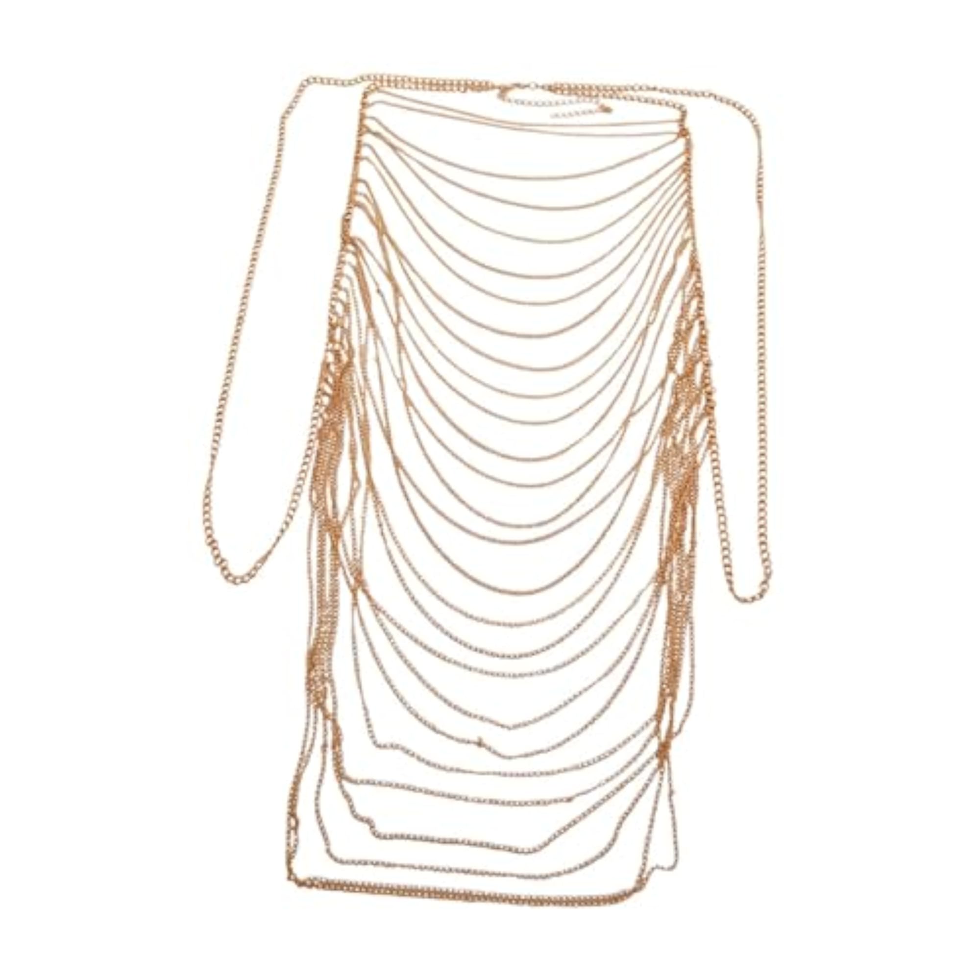 Women's Multi Layer Body Chain Harness, Fashion Accessory