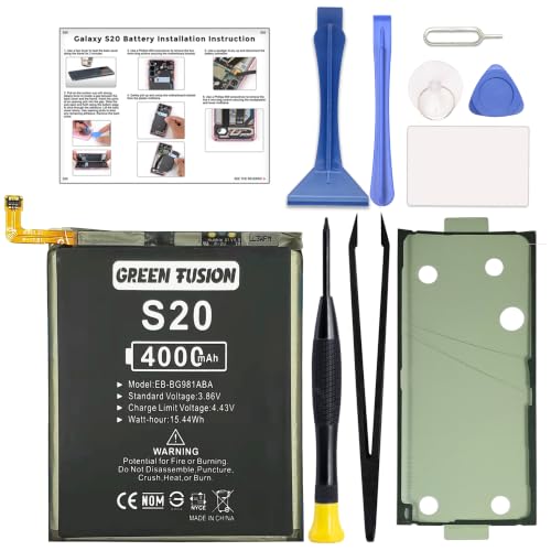 Image of GREEN FUSION EB-BG981ABA Replacement Battery Compatible with Samsung Galaxy S20 SM-G981U /U1 /V /B /W, Includes Instruction & Toolkit