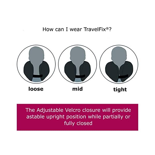 Travelfix Regular Size Premium Travel Pillow With Closureneck Pillow With Ergonomic Support Function Free Transport Bag With Attachment Clip