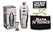 Professional SST Cocktail Shaker Set Bundle w/ Jigger, Bar Towel and Recipes/ Bartender Tool/ Martini Bar Kit