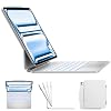 typecase Magnetic Keyboard Case for iPad Pro 13 M5/M4 with Trackpad,White | Click-anywhere trackpad, 11-color backlit keys, magnetic stand, Pencil holder, front & back protection