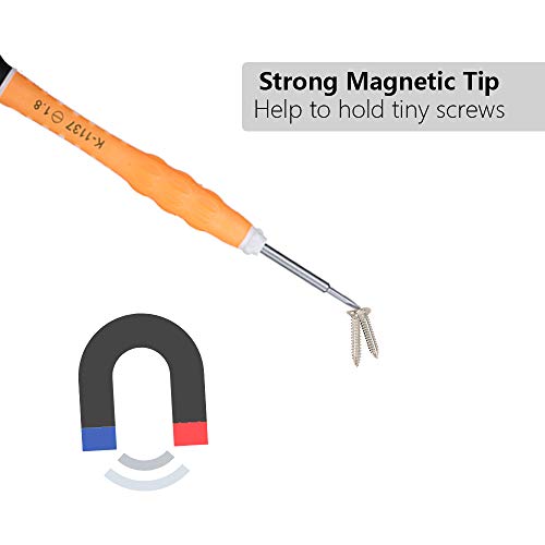 Ker Precision Screwdriver Set Of 6, Mini Screw Driver Professional Repair Tool Kit For Eyeglass, Glasses, Sunglasses, Electronics, Small Toys, Pc, Clock And Watch (Yellow) #TOP2