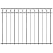 Produktbild vidaXL Zaunelement mit Kreisverzierungen Schmuckzaun Metallzaun Gartenzaun Gitterzaun Zaunfeld Stahlzaun Zaun Garten Stahl 1,96x1,5m Schwarz