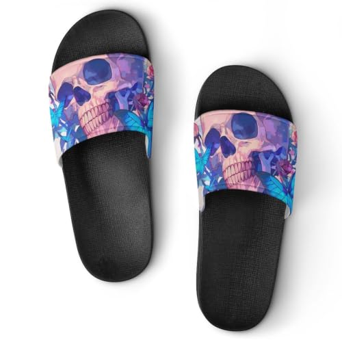 Chaussons de maison sandales slide unisexes antidérapantes bleu papillon 37