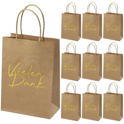 Sacs en papier avec anse dorée pour vos tables de mariage et baptêmes