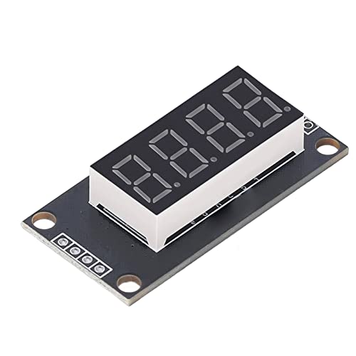 Image of 4 Sets Digital LED Tube Display Module LEDs 4 Digit 7 Segment Digital Tube LED Display Board 0.36 TM1637 Drive Chip (Yellow MRA110C)
