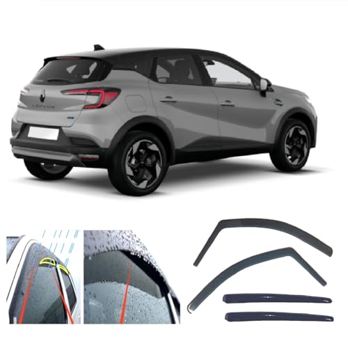 Kit Ventilazione Auto Deflettori D'Aria Originali Per Renault Captur - Set Di 2 Pezzi Deflettori Auto - Foto 3