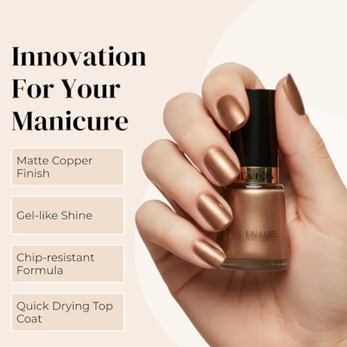 Image of REVLON Matte Finish Nail Enamel, Cocktail Copper, 8ml