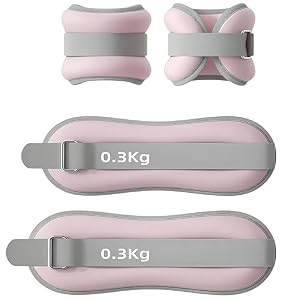 2 stuks polsgewichten, enkelgewichten, polsgewichten, voetgewichten, pilatesgewichten voor benen en armen, pols, handgewichten, roze
